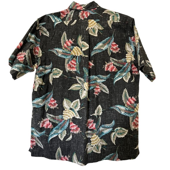 Reyn Spooner Commemorative collection pullover Hawaiian black shirt size large - Picture 2 of 6